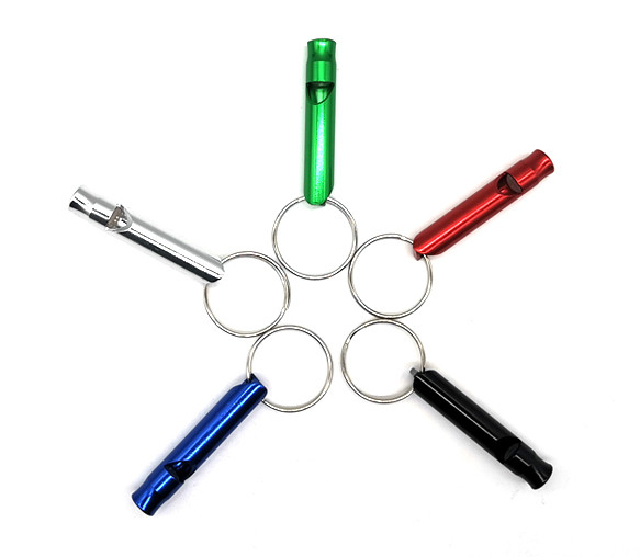 Custom Carrival Keychain Pocket Red Aluminum Whistle for 40 HQ Loading Over 23 Tons