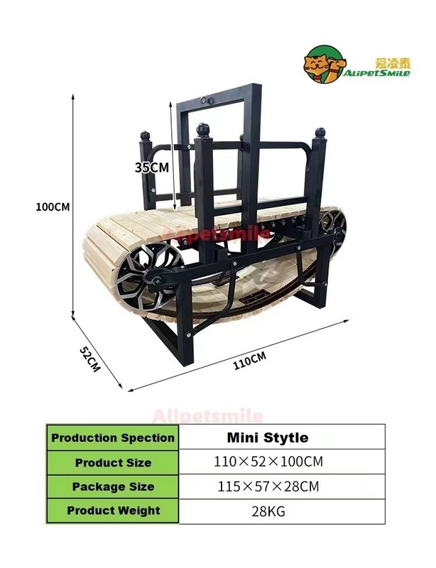 Smooth dog treadmill pet training slat treadmill for big dog pit bull treadmill